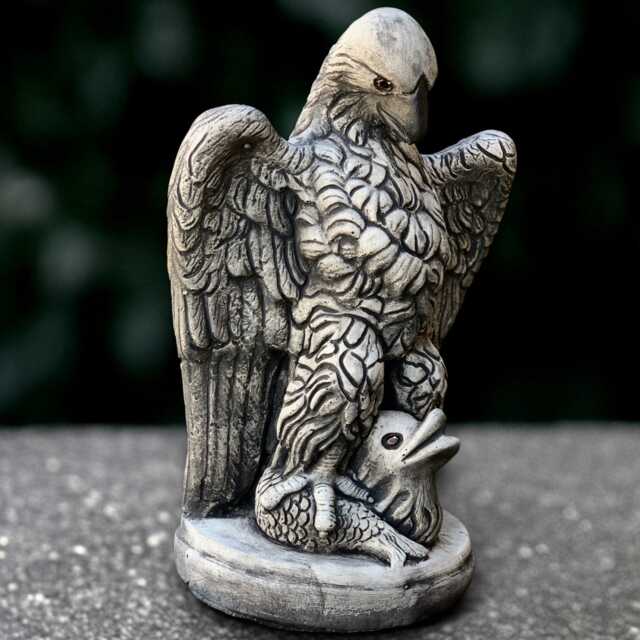 Massive Eagle Sculpture Concrete Statue Outdoor Bird Decoration Handmade Ornament Front Door Figurine Wildlife Decor Lover Gift - image 1