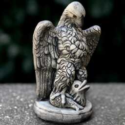 Massive Eagle Sculpture Concrete Statue Outdoor Bird Decoration Handmade Ornament Front Door Figurine Wildlife Decor Lover Gift - thumbnail 1