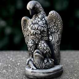 Massive Eagle Sculpture Concrete Statue Outdoor Bird Decoration Handmade Ornament Front Door Figurine Wildlife Decor Lover Gift - thumbnail 3
