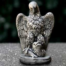Massive Eagle Sculpture Concrete Statue Outdoor Bird Decoration Handmade Ornament Front Door Figurine Wildlife Decor Lover Gift - thumbnail 4