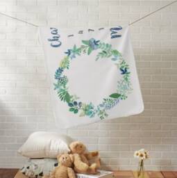 Boy Milestone Blanket, Baby Monthly Month Green Leaves Shower Gift, Gift - thumbnail 4