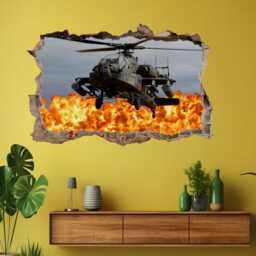 Apache Helicopter Aircraft Military Wall Sticker Mural Decal Poster Print Art Kids Bedroom Home Decor Ah5 - thumbnail 3
