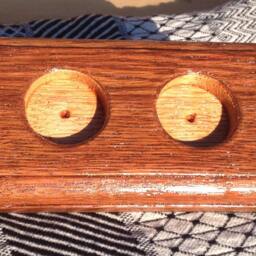 Oak Tea Light - Wooden Decor Candle Holder Small Salvaged Wood Votive Rustic Simple Country Home - thumbnail 3