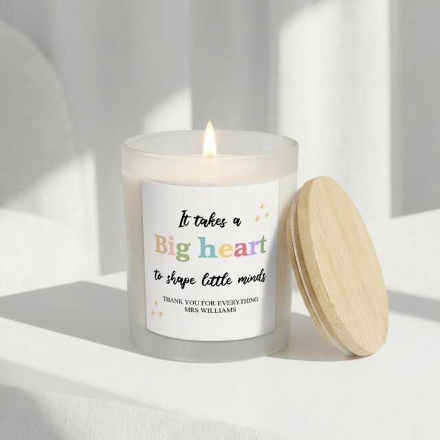 Personalised Teacher Candle - Thank You Gift Teaching Assistant Present Keepsake From Child - image 1
