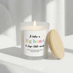 Personalised Teacher Candle - Thank You Gift Teaching Assistant Present Keepsake From Child