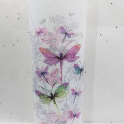 Dragonfly Swarm Glass Cylinder Vase Home Decor Gift Boxed - thumbnail 3