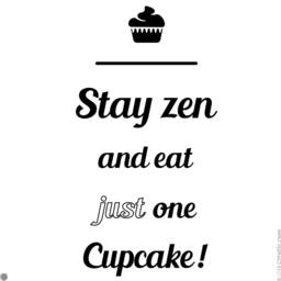 stay Zen Eat Cupcake Quote Wall Decal Kitchen Decor - thumbnail 1