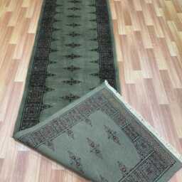 2.6x10 Pistachio Green Bokhara Rug - Runner Hallway Luxury Bukhara Fine Quality Woolen Afghan - thumbnail 4