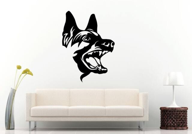 German Shepard Dog Mans Best Friend Cop Breed Animal Wall Decal Vinyl Sticker Mural Room Decor L941 - image 1