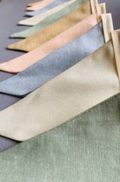 Linen Bunting - Unisex Nursery Baby Shower Decor Wall Hanging Room Birthday Garland Neutral - thumbnail 1