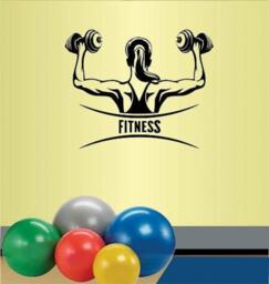 In-Style Decals Wall Vinyl Decal Home Decor Art Sticker Fitness Sign Girl Workout With Dumbbells Gym Weight Lifting Removable Design 1514 - thumbnail 1
