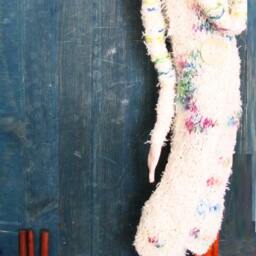 Art Deco Decor Lady With Butterfly Ooak - thumbnail 2