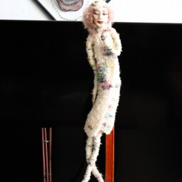 Art Deco Decor Lady With Butterfly Ooak - thumbnail 3