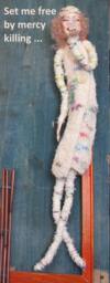 Art Deco Decor Lady With Butterfly Ooak - thumbnail 1