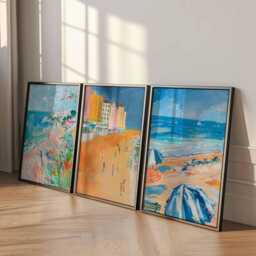 Set Of 3 Virginia Beach Posters, Usa Prints, Travel Poster Set, Coastal Wall Art Decor, Sunset Print - thumbnail 4