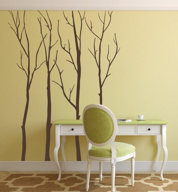 Tree Decals For Walls Modern Trees Stickers Wall Sticker Office Decor Home Art Decalisland -Winter Decal Sd 055 - image 1