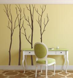 Tree Decals For Walls Modern Trees Stickers Wall Sticker Office Decor Home Art Decalisland -Winter Decal Sd 055 - thumbnail 1