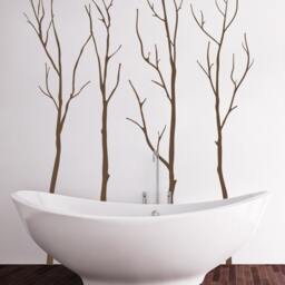 Tree Decals For Walls Modern Trees Stickers Wall Sticker Office Decor Home Art Decalisland -Winter Decal Sd 055 - thumbnail 2