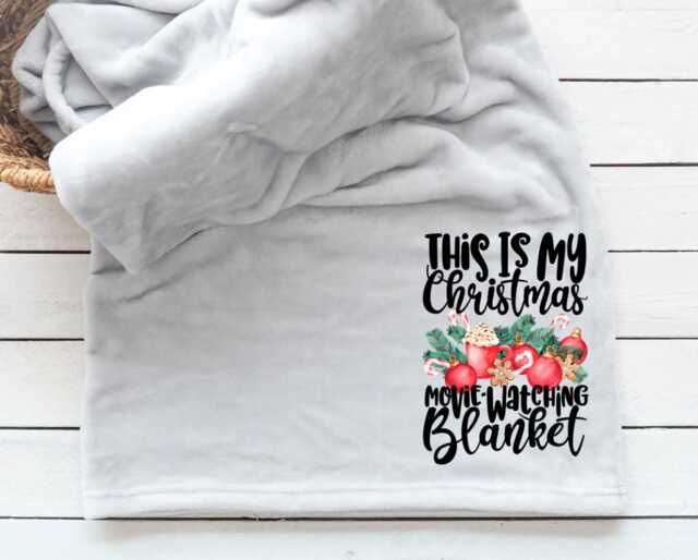 Personalized Christmas Movie Watching Blanket - Festive Keepsake - image 1