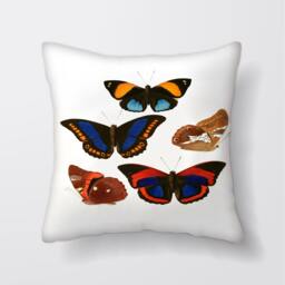 Butterfly Vintage Botanical -Cushion Cover Case Or Stuffed With Insert - thumbnail 1