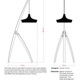 Unique Wood & Mesh Floor Lamp, Handwoven Lighting, Minimalist Wood Weaving Handcraft Japanese Style, Crealdesign - thumbnail 4