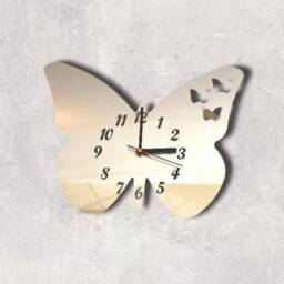 Butterflies Out Of Butterfly Acrylic Clock - Many Colours Available - Bespoke Shapes & Sizes Made - thumbnail 2