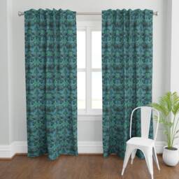 Floral Curtain Panel - Damask Morris Art Nouveau Victorian Custom Growing By Peacoquettedesigns - thumbnail 2