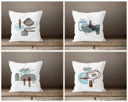 Geometric Turquoise Abstract Cushion Cover/Sofa Pillow Case/Personalized Housewarming Cover/Modern Garden Housewarming