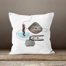 Geometric Turquoise Abstract Cushion Cover/Sofa Pillow Case/Personalized Housewarming Cover/Modern Garden Housewarming - thumbnail 2