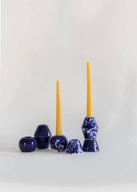 Ceramic Candle Holder, Handmade Candlestick Decorative Pottery Taper Modern Decor, Gift For Her - image 1