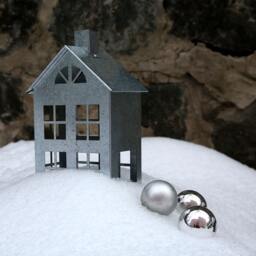 Tin House Candle Holder Nordic Style Zinc Lantern - thumbnail 2