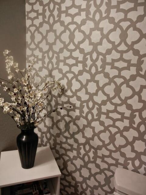 Moroccan Stencil Zamira Allover - Short Reusable Wall Stencil Patterns For Walls Instead Of Wallpaper Diy Decor - image 1