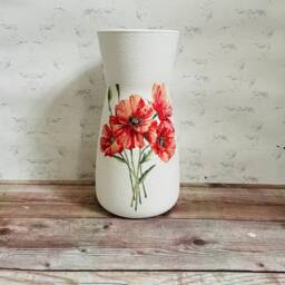 Poppy Vase, Themed Gifts, Flower Poppies, Lovers, Red Decor, Flowers - thumbnail 2