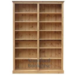 Solid Wood Bookcase, 7Ft Tall Adjustable Shelving, Scandinavian Pine Library Bookshelves - thumbnail 3
