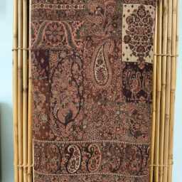 Luxury Boiled Pure Merino Wool Reversible Sofa Or Bed Throws - Ultimate Comfort & Style- Classic Indian Abstract Print in Brown - thumbnail 4