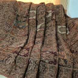 Luxury Boiled Pure Merino Wool Reversible Sofa Or Bed Throws - Ultimate Comfort & Style- Classic Indian Abstract Print in Brown - thumbnail 2