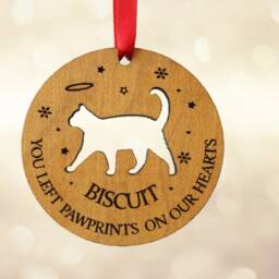 Cat Remembrance Gift Personalised Loss Xmas Bauble Pet Memorable Sympathy Keepsake Christmas Decor - thumbnail 3