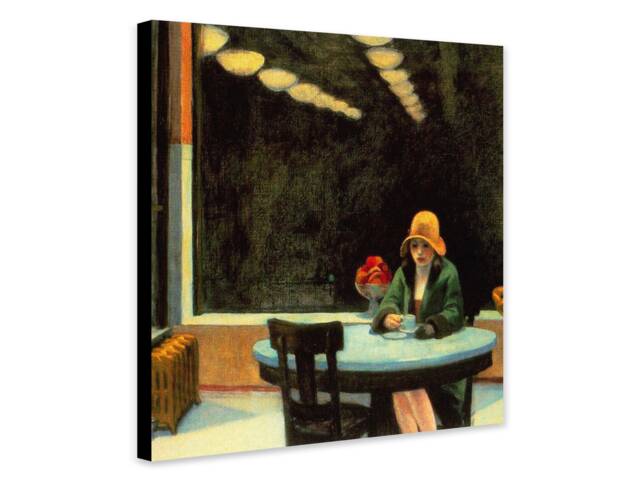 Edward Hopper Automat Print - American Art, Framed Canvas Or Rolled - image 1