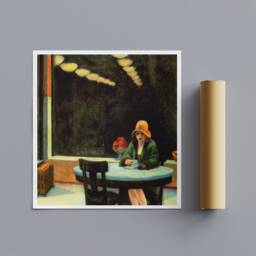 Edward Hopper Automat Print - American Art, Framed Canvas Or Rolled - thumbnail 3
