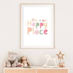 This Is Our Happy Place Print, Playroom Prints, Wall Art, Sign, Girls Bedroom Decor - thumbnail 2