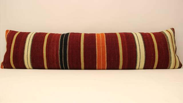 Extralong Pillow 12x48 Inch 30x120 cm, Pillowcover, Boho, Rusticdecor, Turkish Kilim Lumbar Cover, Home Interior Chair Navajo, 4Oyf-64 - image 1