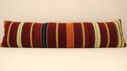 Extralong Pillow 12x48 Inch 30x120 cm, Pillowcover, Boho, Rusticdecor, Turkish Kilim Lumbar Cover, Home Interior Chair Navajo, 4Oyf-64 - thumbnail 1