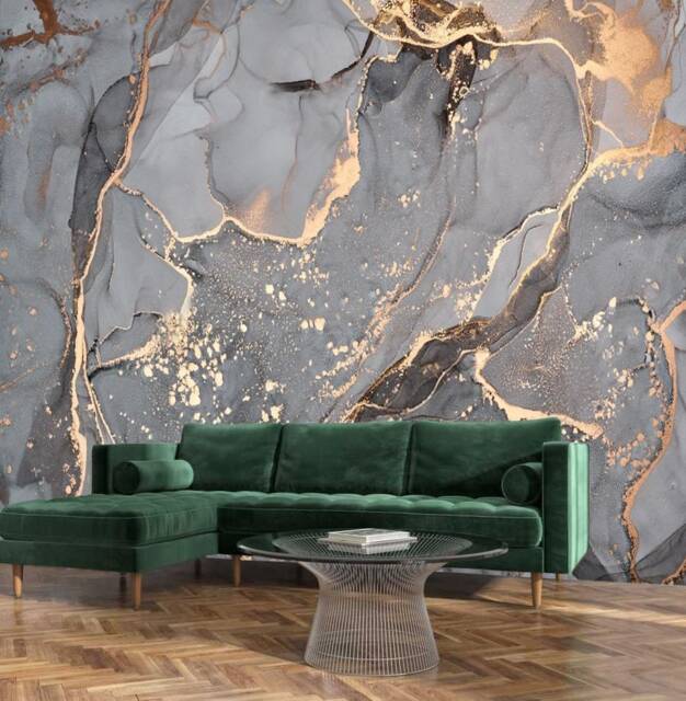Gray Gold Luxury Marble Wallpaper Bedroom Mural Beauty Salon Wedding Decal Wall Sticker Decor Self Adhesive Exclusive Design - image 1