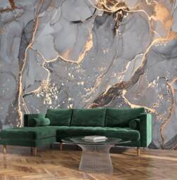 Gray Gold Luxury Marble Wallpaper Bedroom Mural Beauty Salon Wedding Decal Wall Sticker Decor Self Adhesive Exclusive Design