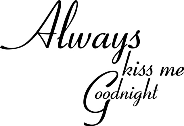 Always Kiss Me Goodnight Bedroom L02 Printable Wall Art