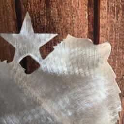 Keeshond With Star, Dog Christmas Tree Topper, Wreath Decor, Holiday Decoration, Wall Art, Plant Stake, Yard Metal, Pet Memorial - thumbnail 2