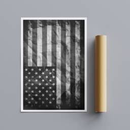 Black & White American Flag Print - Canvas Or Photo - thumbnail 3