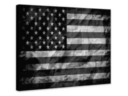 Black & White American Flag Print - Canvas Or Photo - thumbnail 1