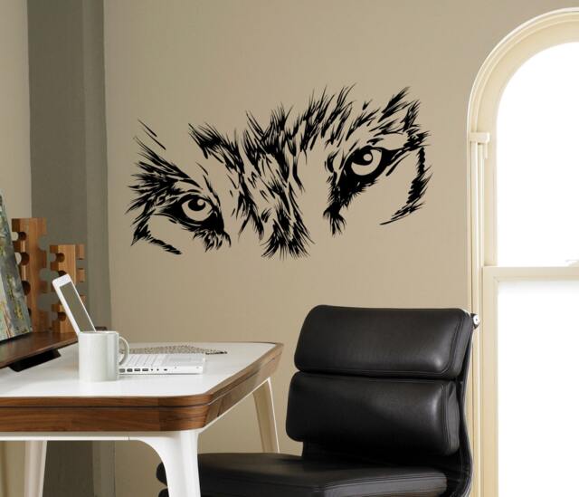 Wolf Eyes Wall Decal Beast Wild Animal Vinyl Sticker Home Decor Ideas Interior Art 33(Nt - image 1