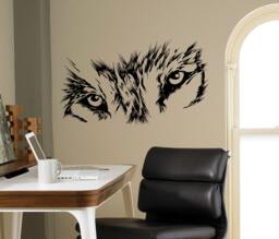 Wolf Eyes Wall Decal Beast Wild Animal Vinyl Sticker Home Decor Ideas Interior Art 33(Nt - thumbnail 1